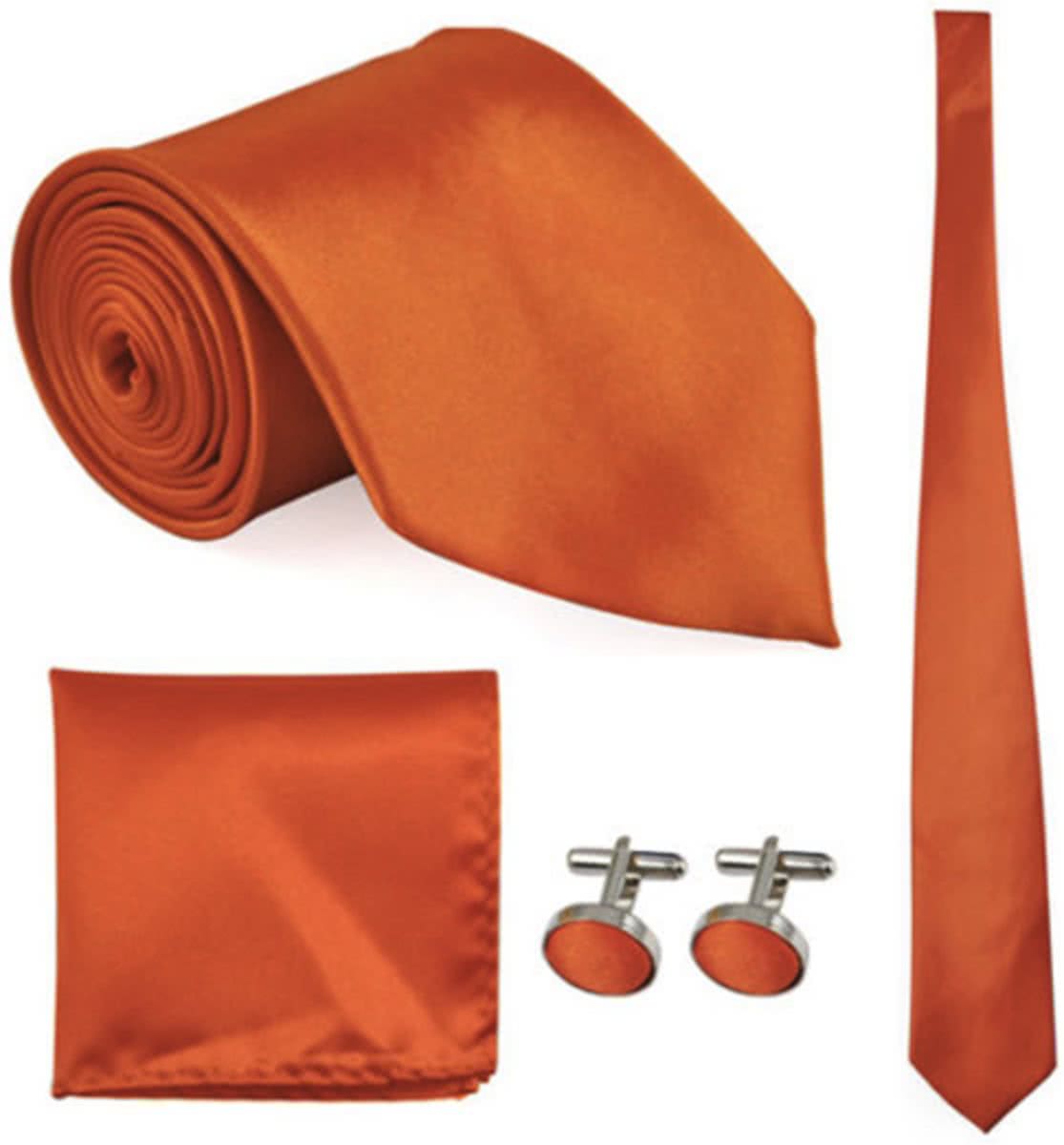 Giftset Koningsdag - Stropdas, Manchetknopen & Pochet! | YourTie.nl